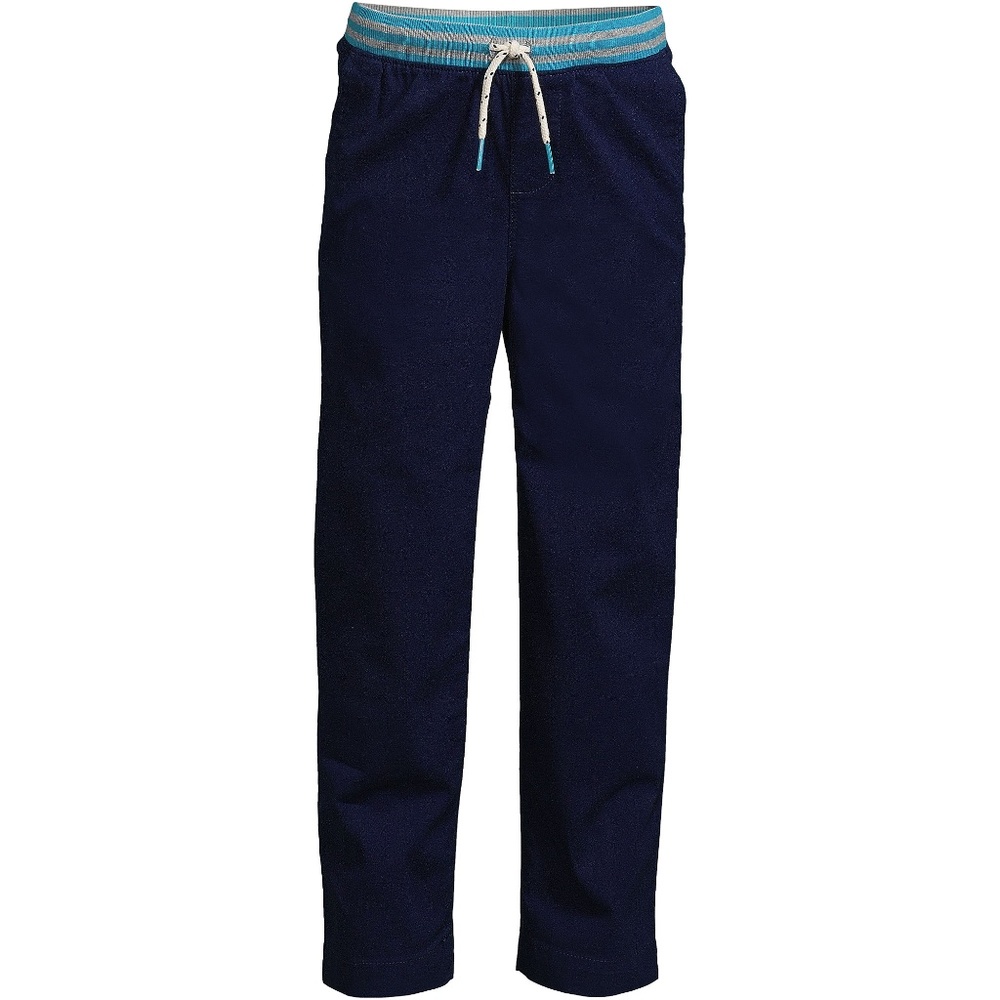 Lands End Boys Stretch Soft Elastic Waist Iron Knee Pull On Pants Boys Size 10